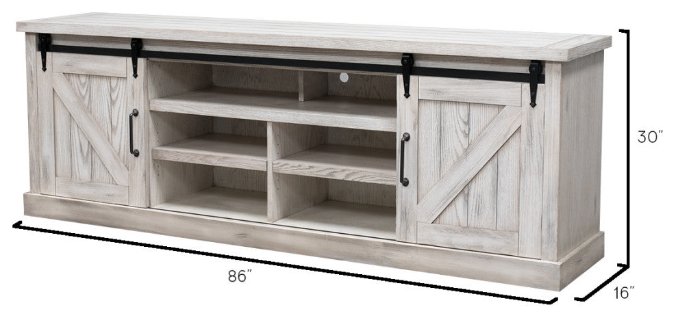 Avondale 80" TV Console Barn Door
