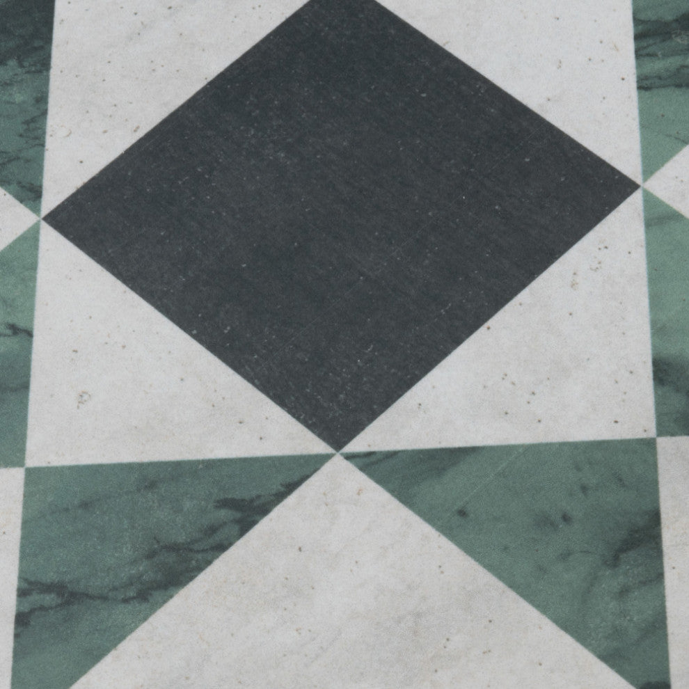 Renaissance Deco Emerald Cross Porcelain Floor and Wall Tile
