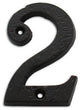 3" Iron Aged Black Finish Numeral, 2