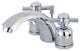 Mini-Widespread Bathroom Faucet With Pop-Up, Polished Chrome