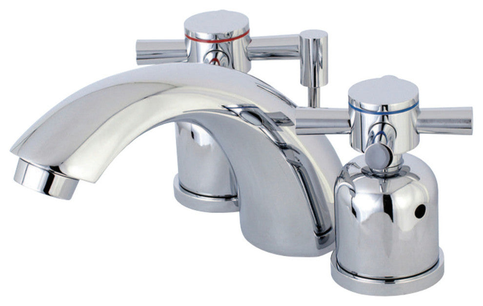 Mini-Widespread Bathroom Faucet With Pop-Up, Polished Chrome