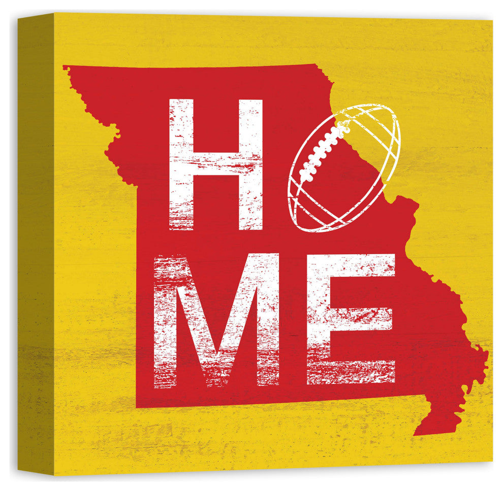 Missouri Football State Pride 16x16 Canvas Wall Art