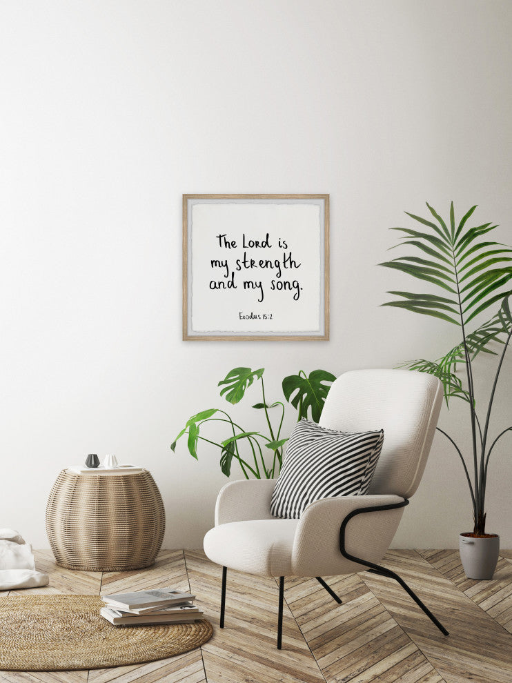 "The Lord Is My Strength" Framed Painting Print, 32x32