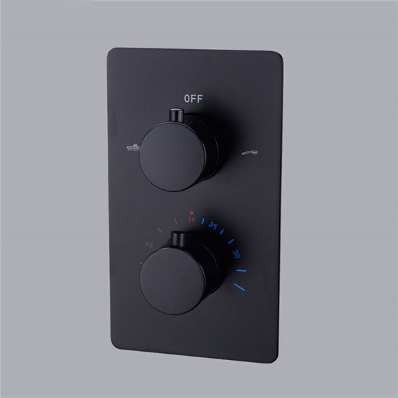 Biella 24" LED Rainfall Thermostatic Shower System With Hand Shower