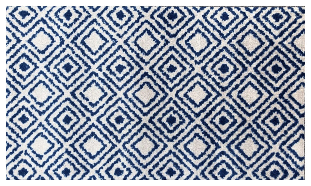 2' x 4' Blue Diamond Washable Floor Mat
