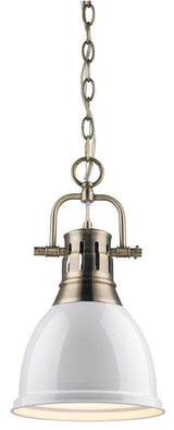 Golden Lighting Duncan Mini Pendant, Aged Brass