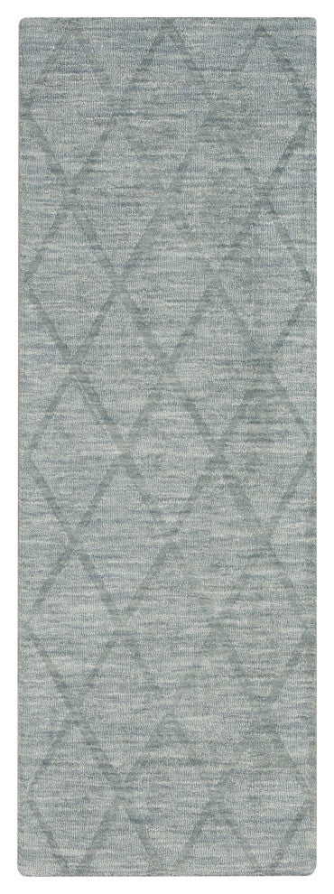 Nourison Wool Haven 2' x 6' Blue Modern Indoor Rug
