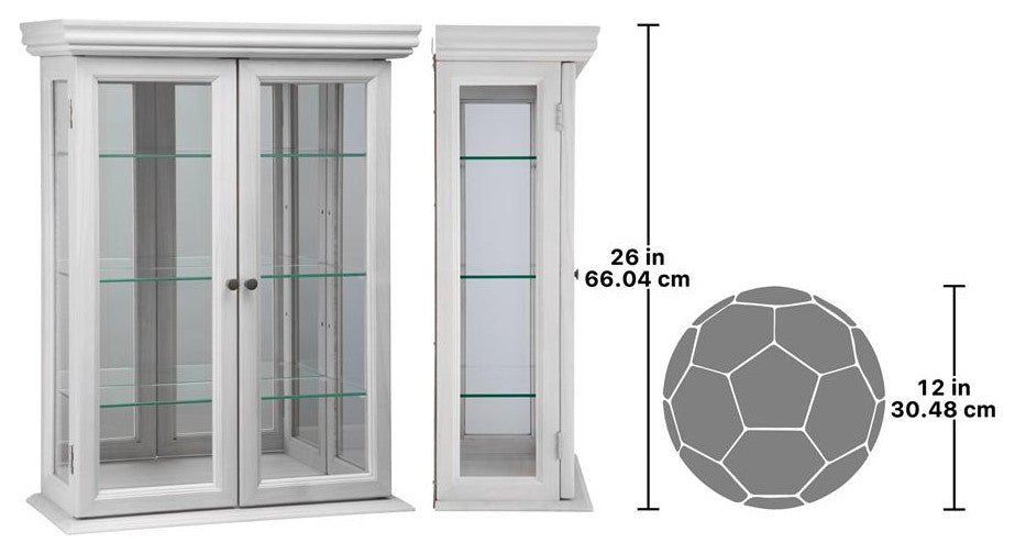 Design Toscano White Country Tuscan Curio Cabinet