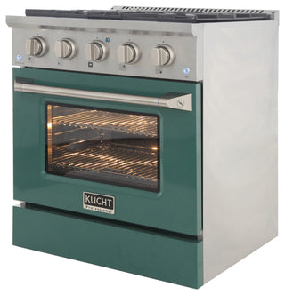 KUCHT Pro-Style 30" 4.2 cu. ft. Range, Green, Natural Gas