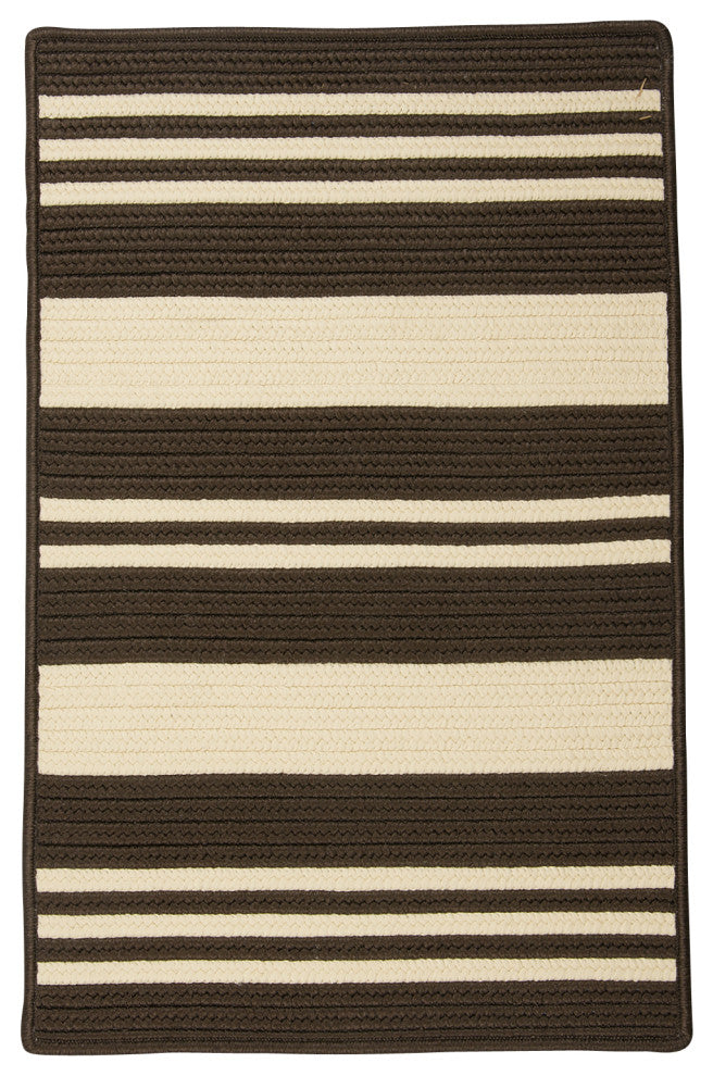 Colonial Mills Bayou Braided Rug, Brown, 2x9