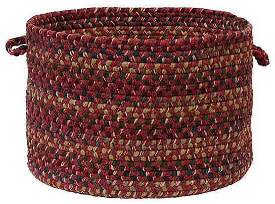 Colonial Mills Basket Midnight Burnt Brick Round
