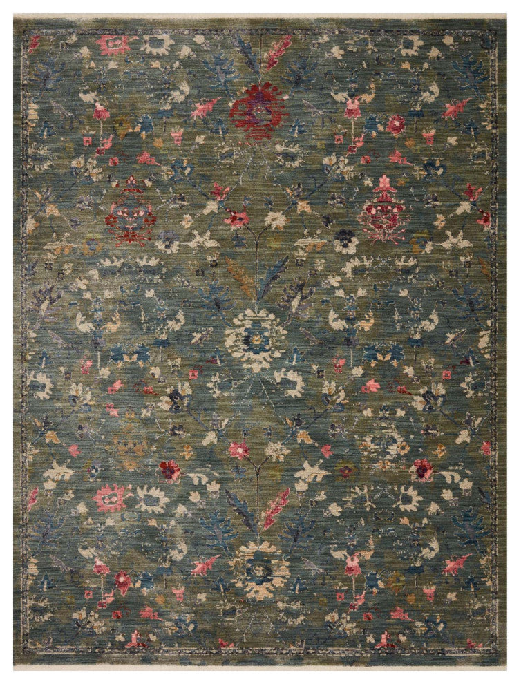 Giada GIA-06 Area Rug, Lagoon / Multi, 18" X 18" Sample