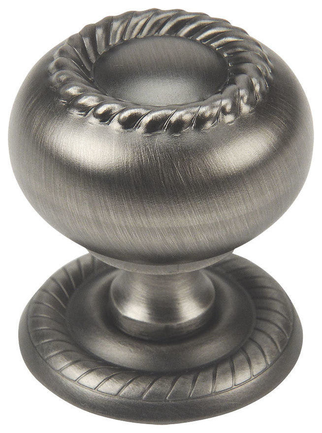 Cosmas 4040AS Antique Silver Cabinet Knob With Matching Backplate, Set of 5