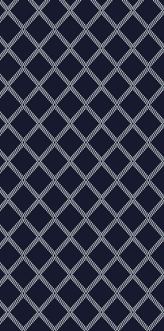 Diamond Dots Decorative Holiday Geometric Print Bath Towel, Navy Blue