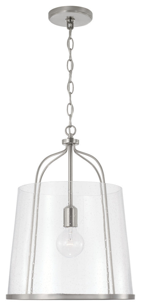 Capital Lighting, 347011BN, 14"Wx19"H 1-Light Pendant
