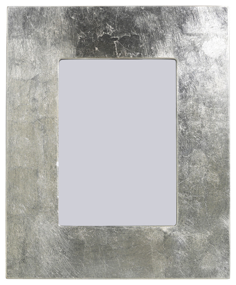 5"x7" Photo Frame, Silver Finish With Leaf Design
