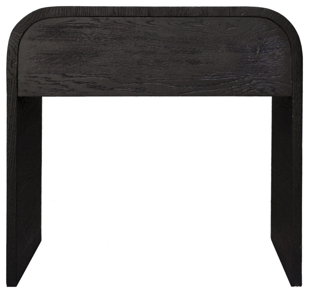 Meridian Furniture Cresthill Nightstand, Black Oak Wood