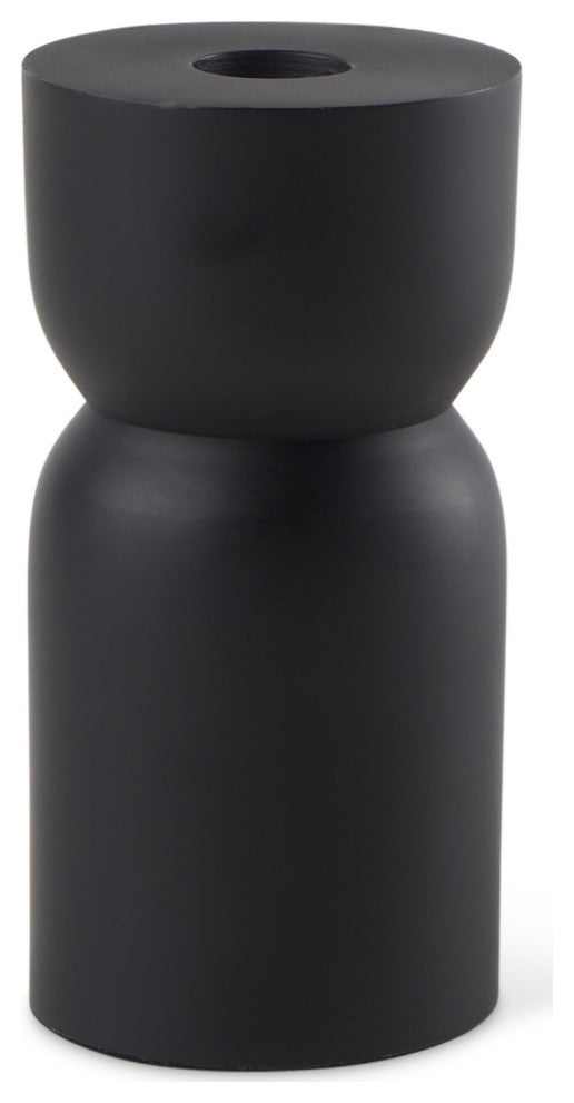 Malta Small Black Metal Candle Holder