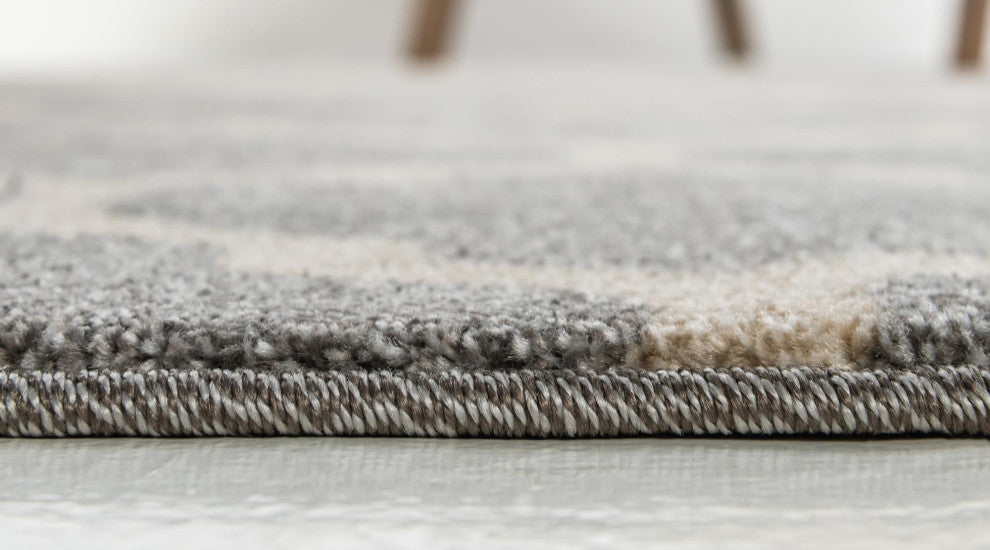 Rug Unique Loom Trellis Light Gray Rectangular 5' 0 x 8' 0