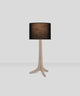Nauta Table Lamp, Brushed Aluminum Black Amaretto Shade