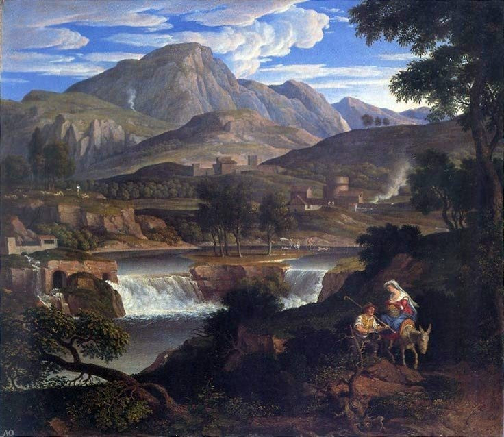 Joseph Koch Waterfalls at Subiaco Wall Decal