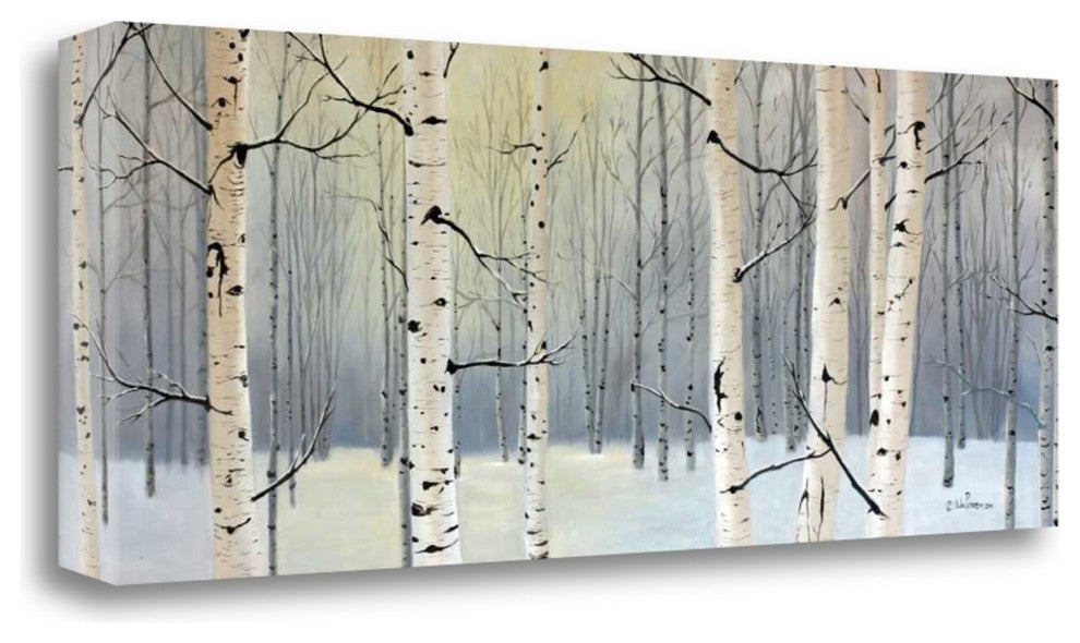 "Winter Birch Forest" By Julie Peterson, Giclee Print on Gallery Wrap Canvas