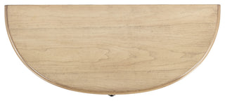 Mozart Hand-Painted Demilune Console Table, Tuscan Cream, Antique Beige