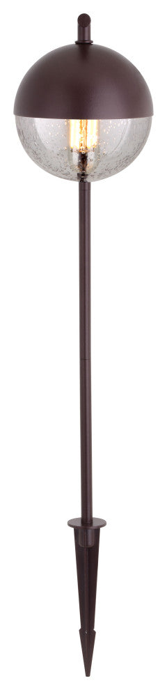 Lisle Low-Voltage Bronze Outdoor Landscape Path Light LED Clear Glass