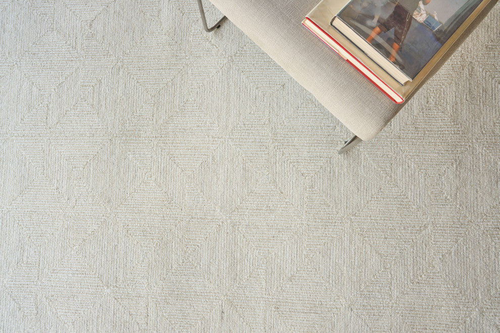 Caprice Handmade Hand-Tufted Wool Beige/Ivory Area Rug, 9'x12'