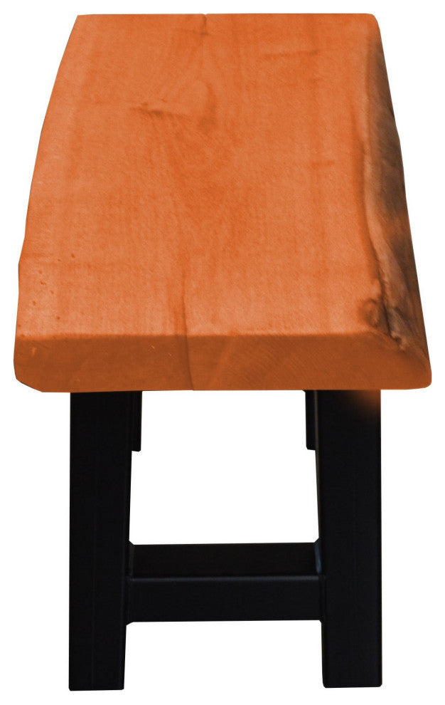 Live Edge Locust Ridgemont Bench, Cedar Stain, 2 Foot