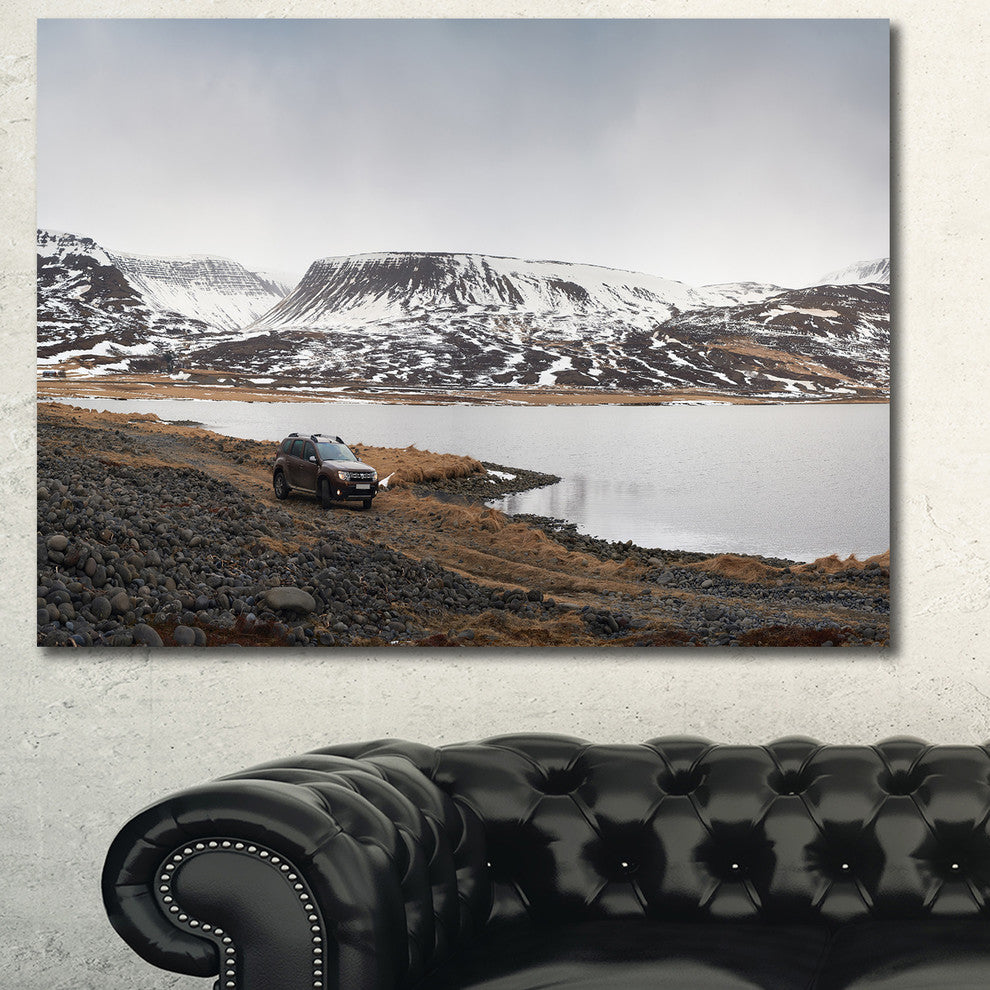 SUV Road Trip Adventure, Landscape Canvas Art Print, 60x40