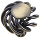 Utopia Alley Aire Round Swirl Cabinet Knob, Antique Brass, 1.4", 10 Pack
