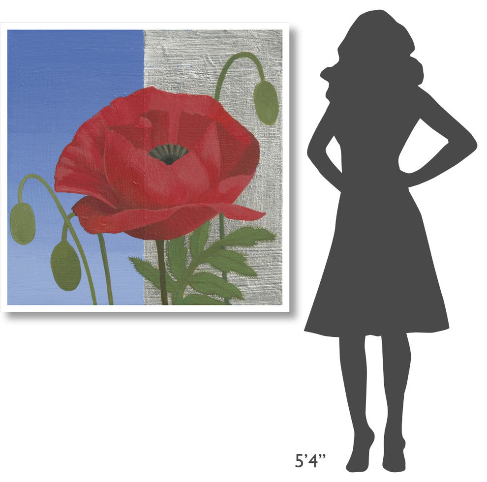 "Poppy" Digital Paper Print by Kathrine Lovell, 42"x42"