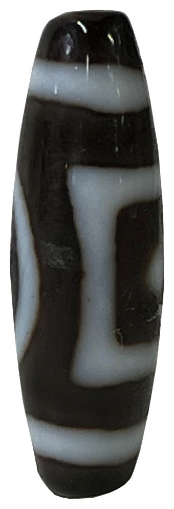 Chinese Handmade Agate Stone Pattern Oval Dzi Bead Pendant Hws2400