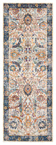 Harput Traditional Dark Blue, Burnt Orange Area Rug, 2'7"x7'3"
