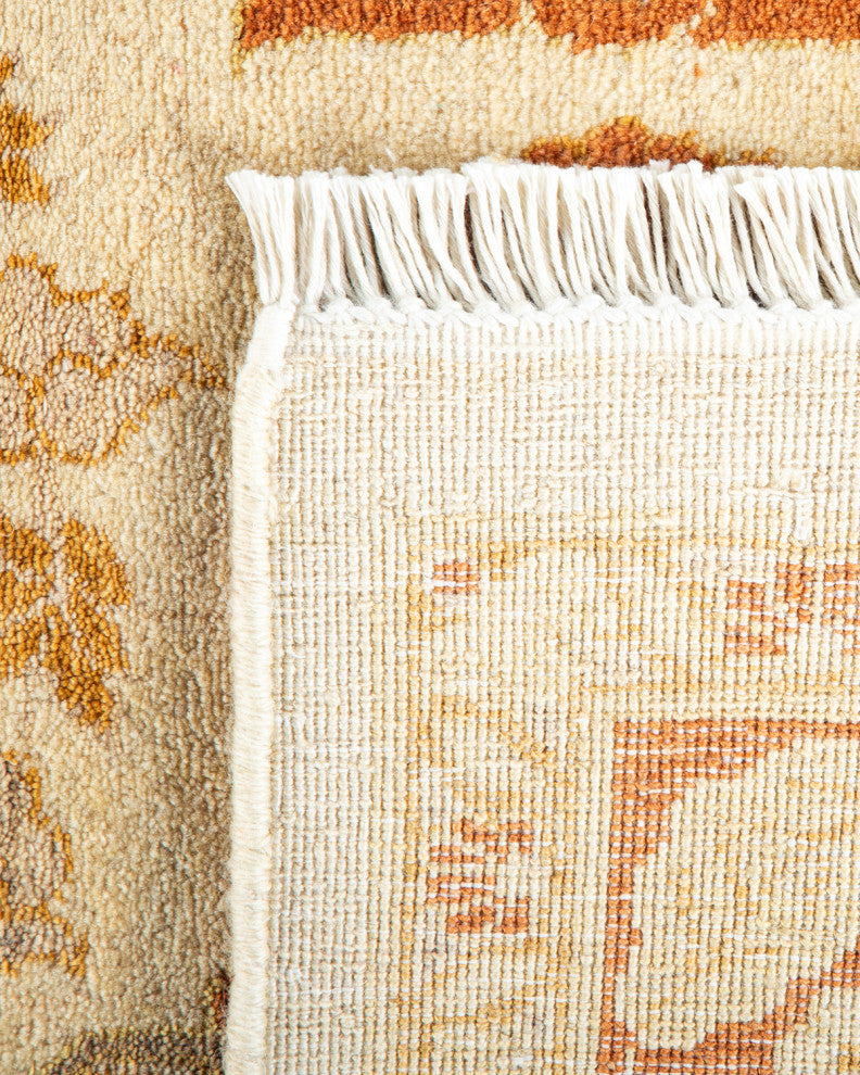 Mogul, One-of-a-Kind Hand-Knotted Area Rug, Ivory, 6' 3" x 9' 3"