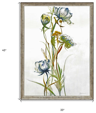 Late Summer Wildflower I Framed Art Silver Picture Frame Print Wall Art