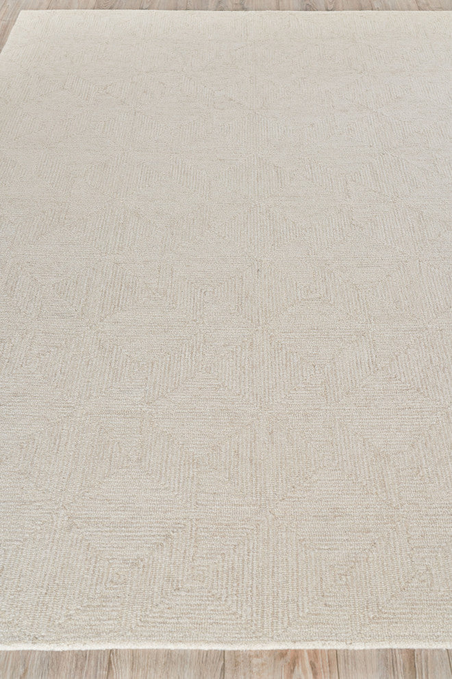Caprice Handmade Hand-Tufted Wool Beige/Ivory Area Rug, 9'x12'
