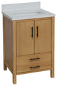California 24" Bathroom Vanity, Blonde, Matte White