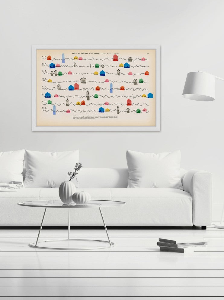 Marmont Hill, "Tiny House Pulse" by Nikki Galapon Framed Painting Print, 30x20