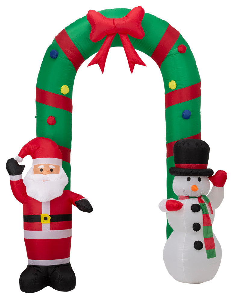 8Feet Inflatable Santa Snowman Gate Arch