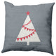 Garland Tree Decorative Throw Pillow, Mid Gray, 26"x26"