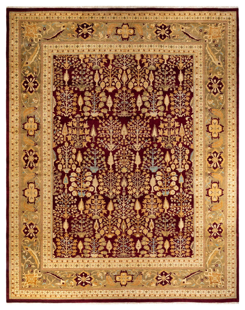 Eclectic, One-of-a-Kind Hand-Knotted Area Rug Red, 11' 10 x 15' 1