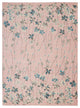 Bohemian Area Rug, Polypropylene With Floral Pattern, Pink, 6' X 9