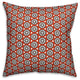 Boho Polka Dots, Red Outdoor Throw Pillow, 16"x16"