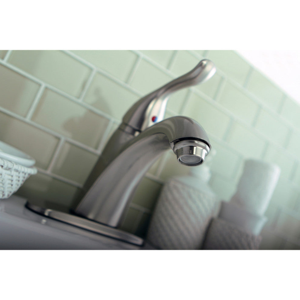 Kingston Brass Single-Handle Bathroom Faucet With Pop-Up Drain, Brushed Nickel