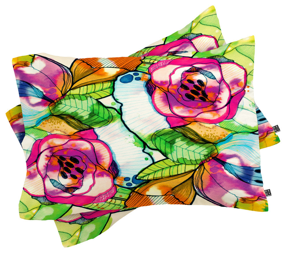 Deny Designs Cayenablanca Fantasy Garden Pillow Shams, King