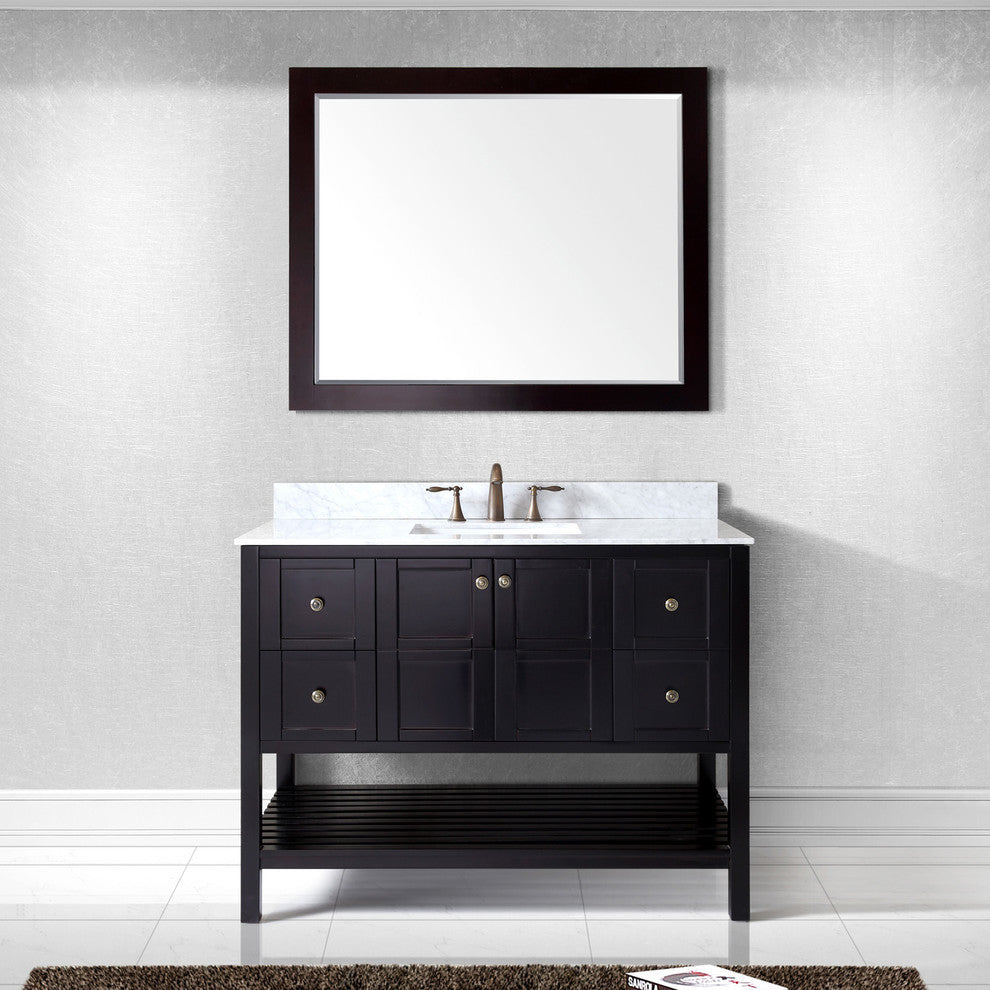 Winterfell 48" Single Bathroom Vanity Set, Espresso