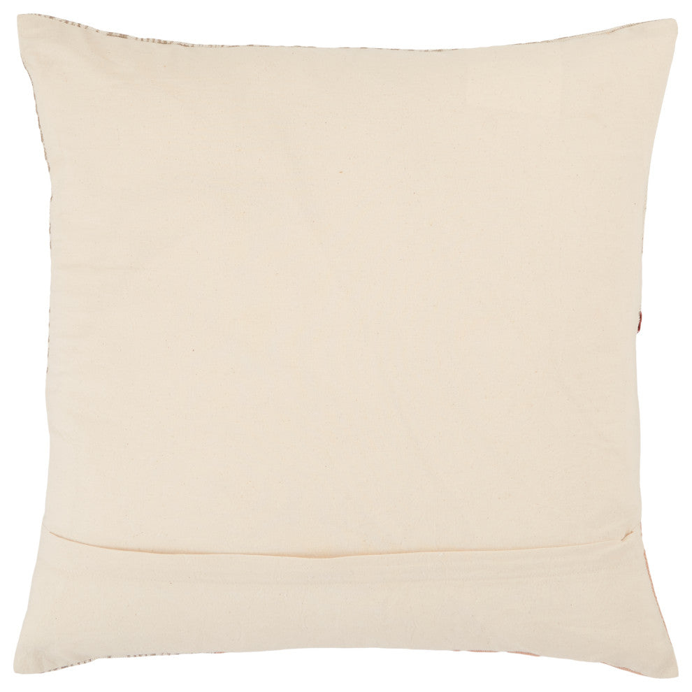 Vibe Ayami Light Pink and Cream Tribal Down Throw Pillow 20"