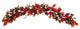 W1236 6 Autumn Maple Leaves, Berry and Pinecones Fall Artificial Garland